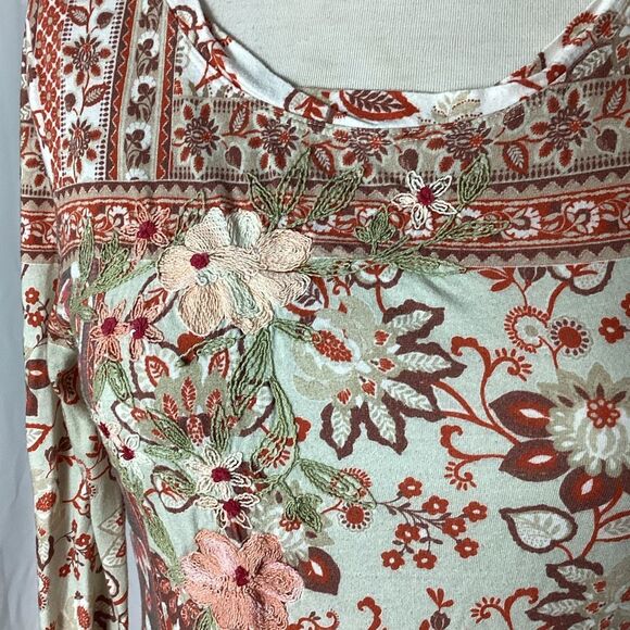 Sundance Embroidered Long Sleeve Top Women’s XS T-Shirt - Picture 4 of 7